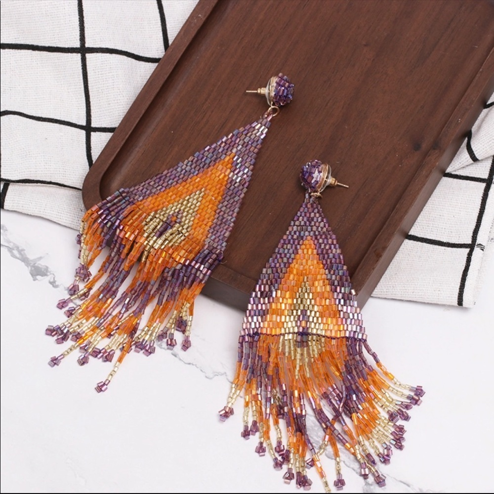 Beaded Boho Earrings - Picture 3 of 7